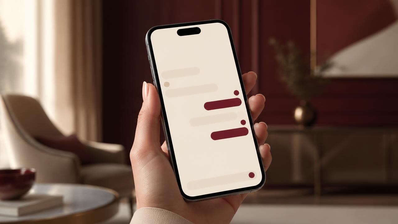 A hand holding a phone showing a private introduction request